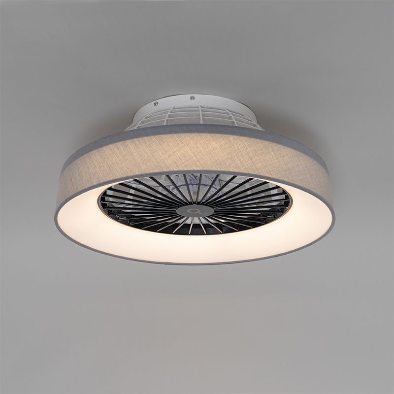 Plafondventilator grijs met ster effect 47cm incl. LED dimbaar met afstandsbediening - Emily