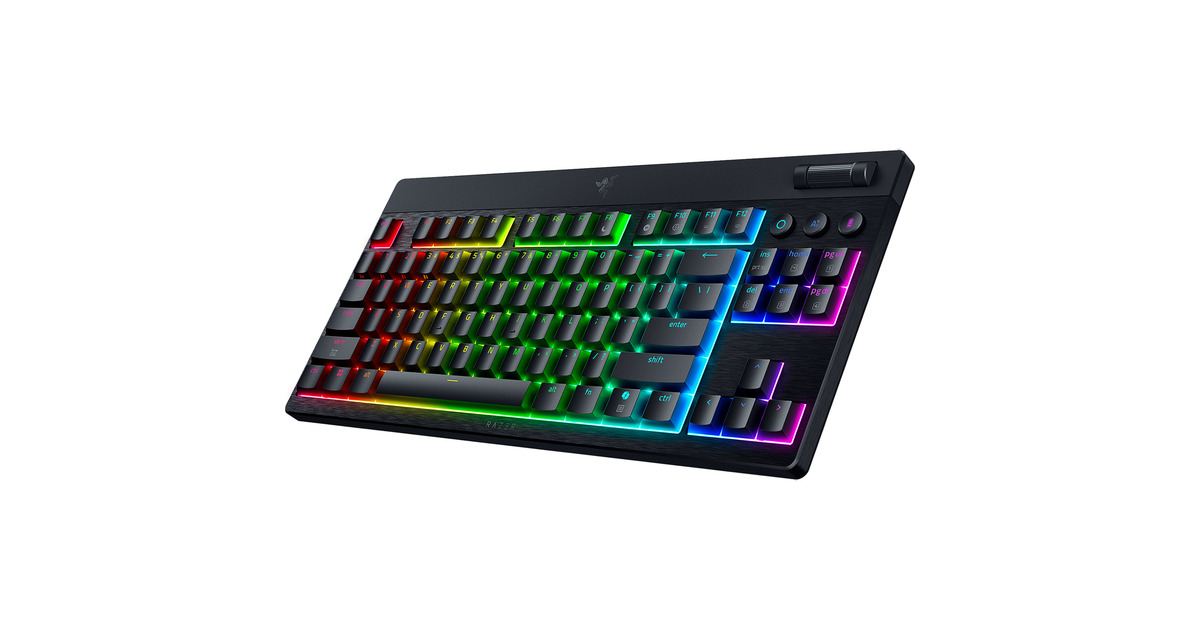 RazerBlackWidow V4 Low-Profile, gaming toetsenbord  (Zwart, US lay-out, Razer Low-Profile Orange, RGB leds, TKL)