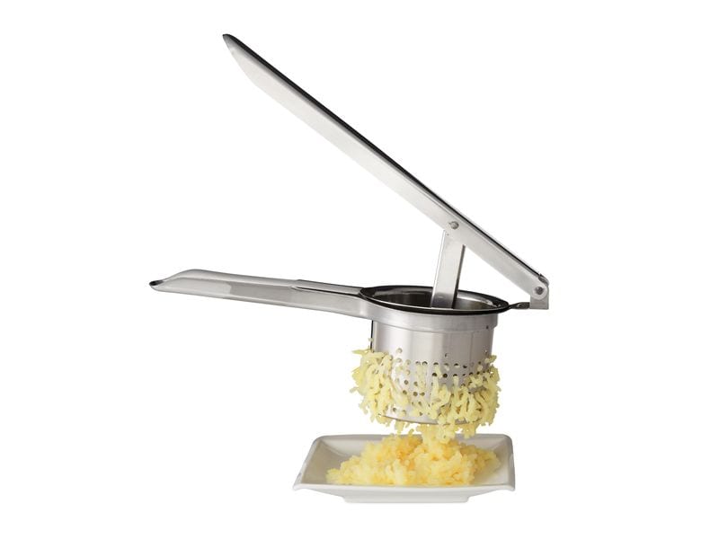 relaxdays Spätzle- und Kartoffelpresse Silber Universalpresse