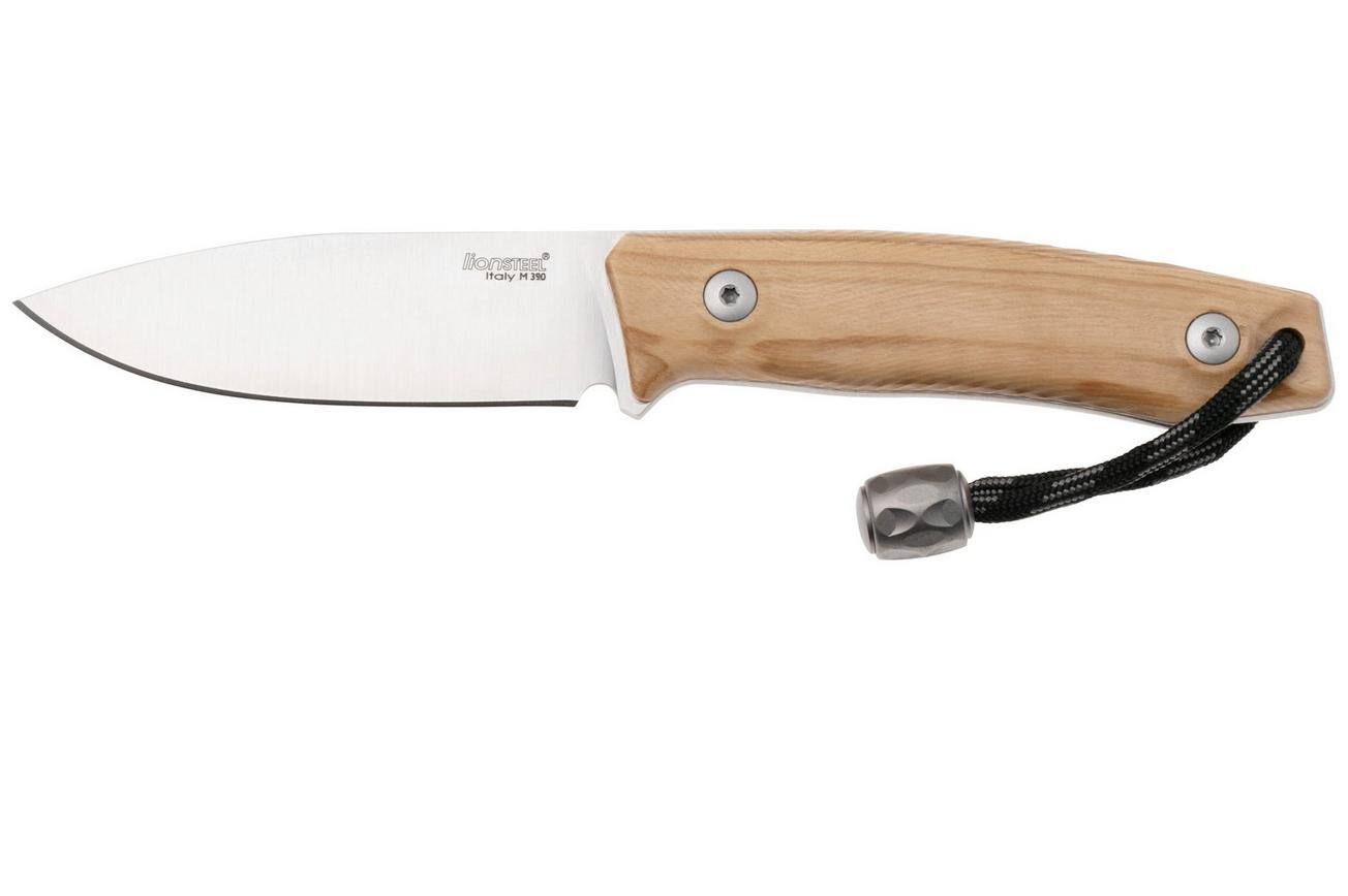 LionSteel M1-UL olijfhout, vaststaand mes