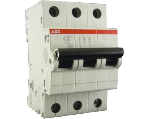 ABB S203-B16 16A stroomonderbreker B 3-polig