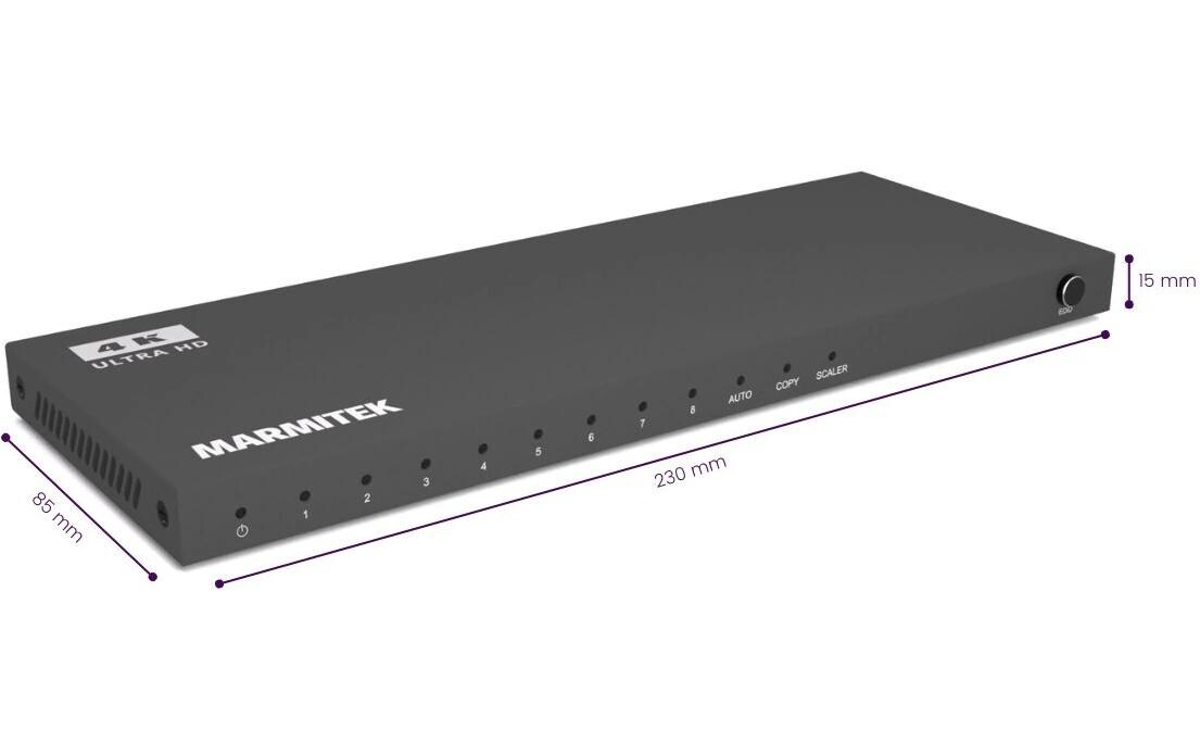 Verteiler Split 618 Pro HDMI<br>4K-120-Hz-HDMI-Splitter mit 1 Eingang und 8 Ausgängen