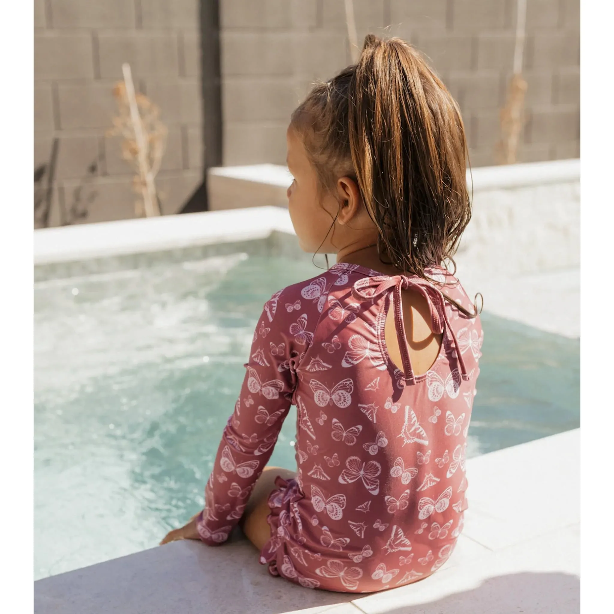 Current Tyed Maillot UV Volant Papillon 2-7ans