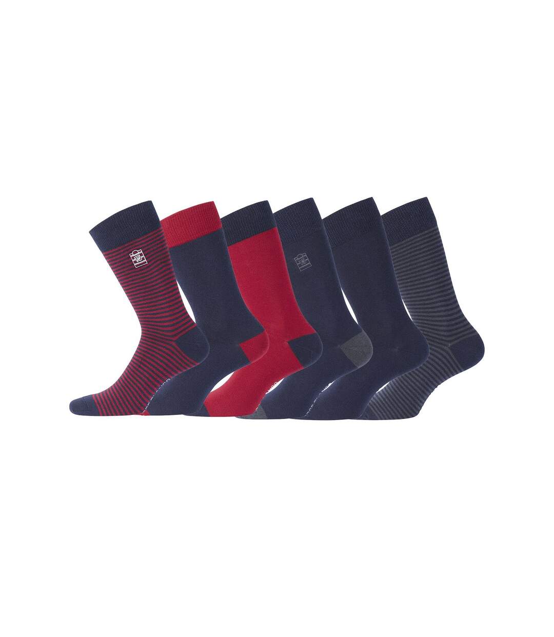 Lot de 6 Paires de Chaussettes de ville coton homme