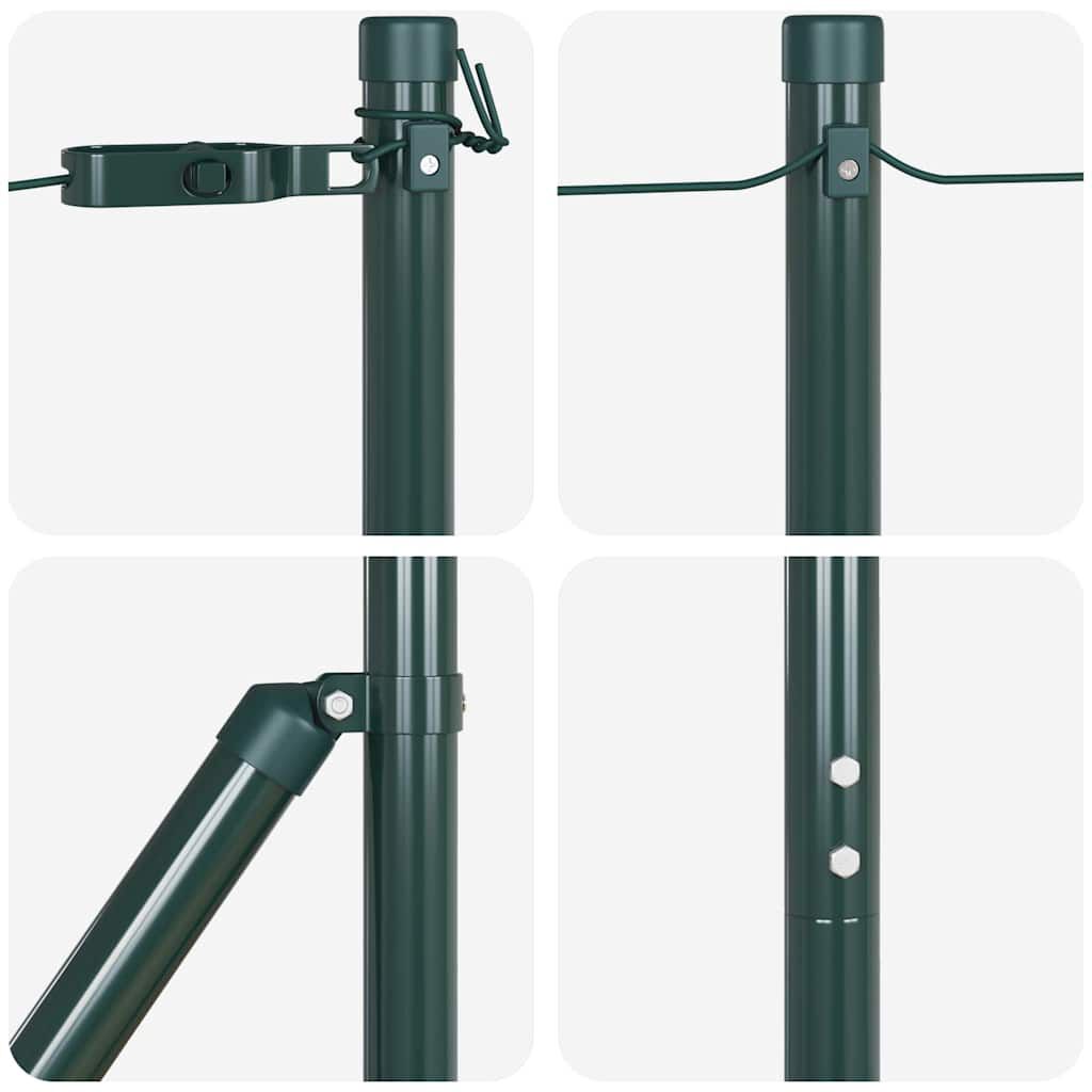 vidaXL Schuttingpalen 13 st Groen Ø32mm 150 cm