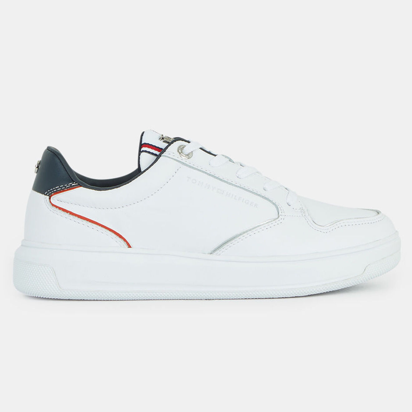 Tommy Hilfiger Baskets en Cuir J3 Elevated Cupsole blanc/marine