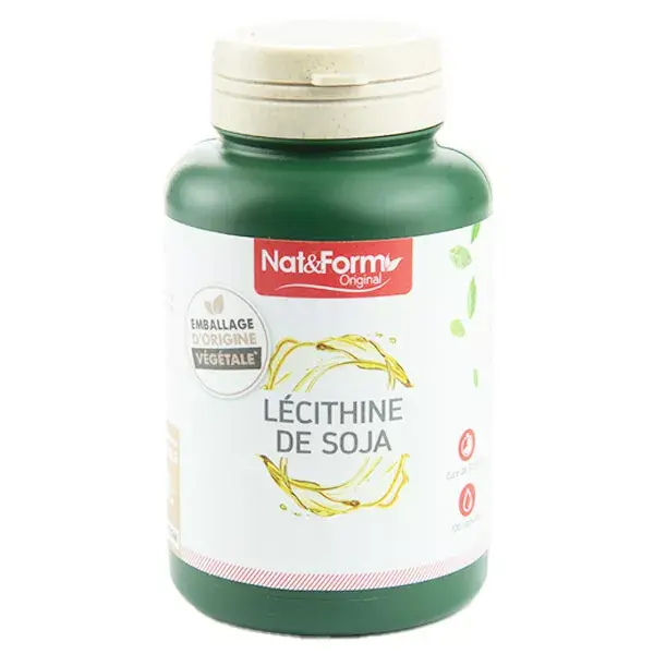 Óleo de Lecitina de Soja Original Nat & Form, 100 cápsulas