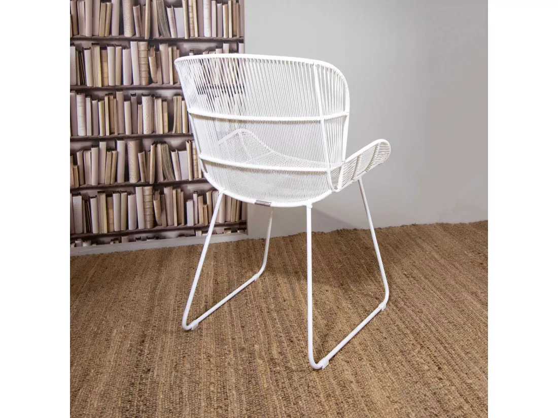 Now's Home - Fauteuil De Table Blanc Indoor 74x66.5x82.5cm Con Dao