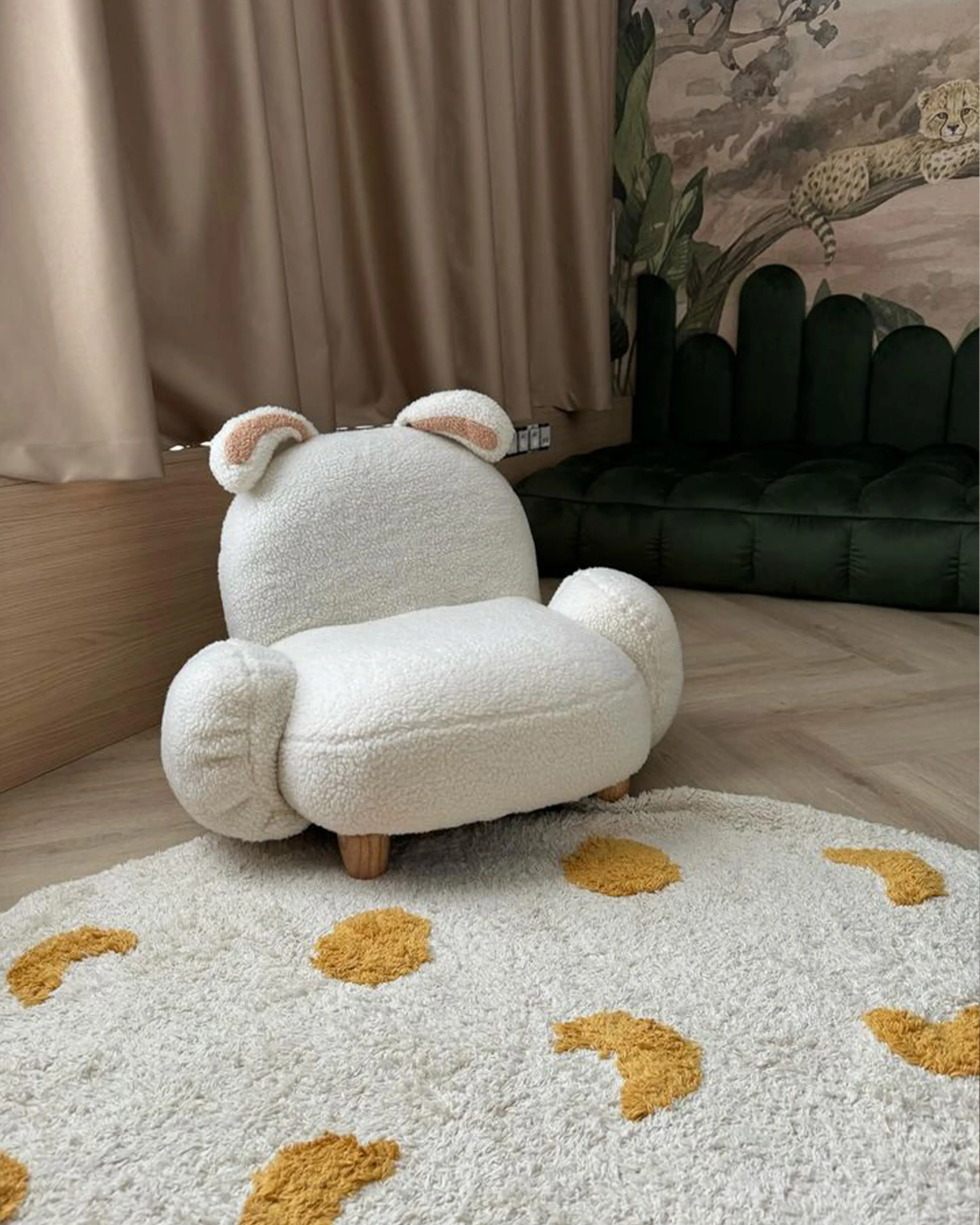 Kinderfauteuil Konijn KANNA Bouclé Gebroken wit