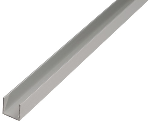 U-profiel aluminium zilver geanodiseerd 20x20x1,5 mm, 2,6 m