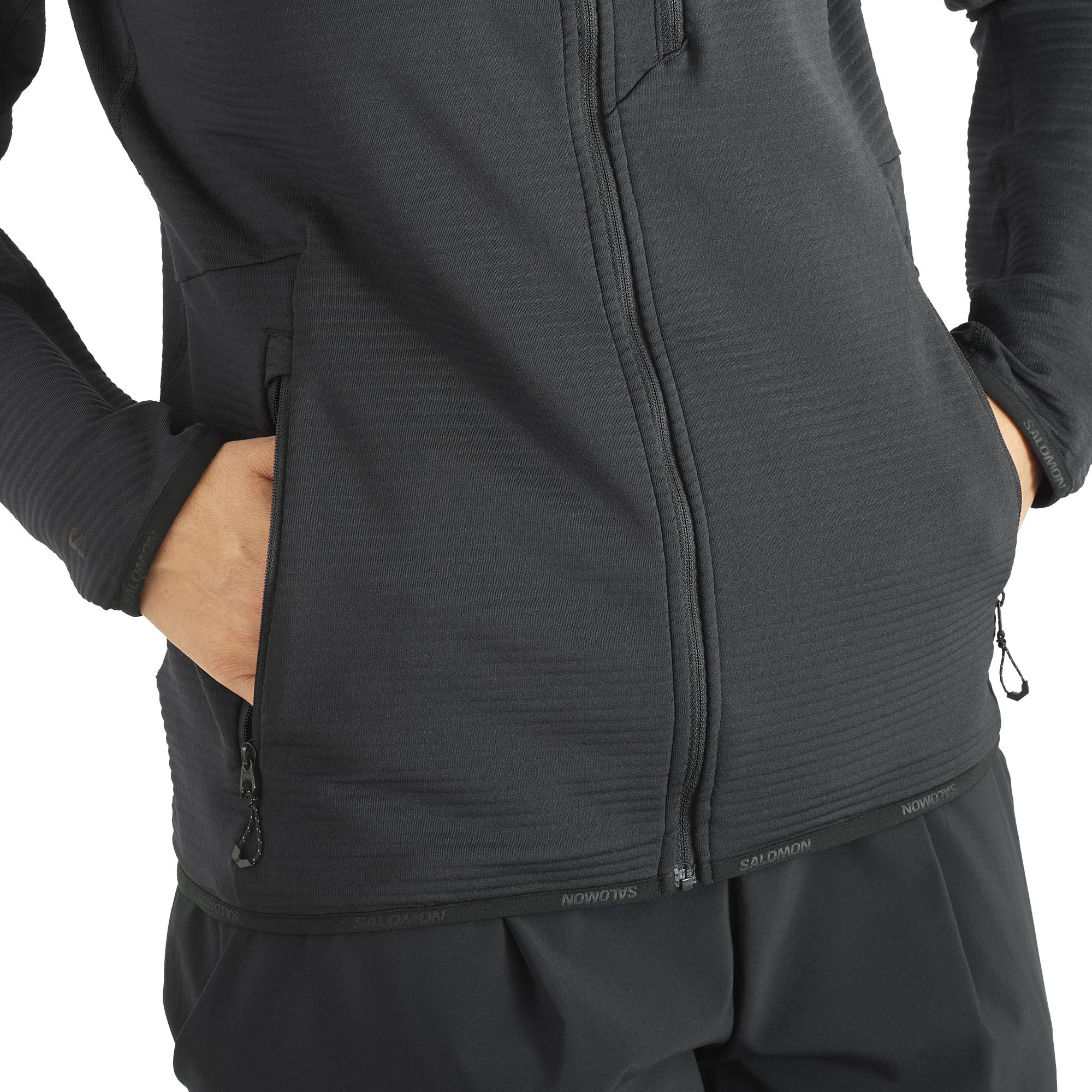 Salomon Essential Lightwarm HD Midlayerjacke Damen schwarz