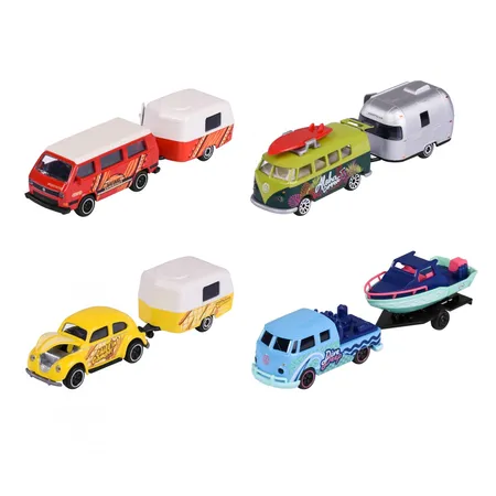 Majorette VW The Originals Trailer, 1 Stück, 4-fach sortiert