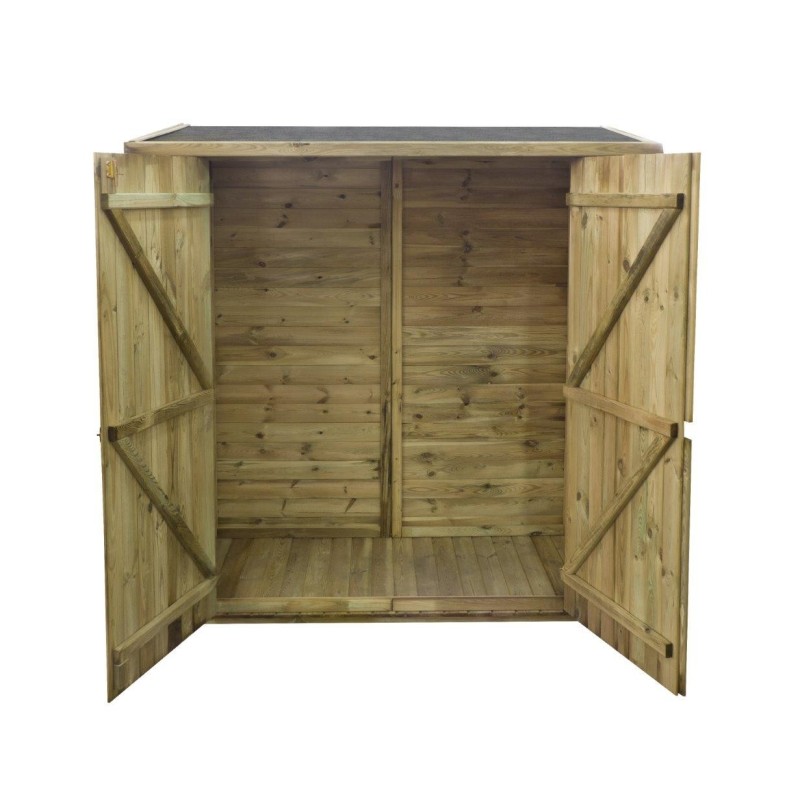 Armoire de jardin à outils 1,66x0,82 m h.1,86 - avec plancher et paroi arrière