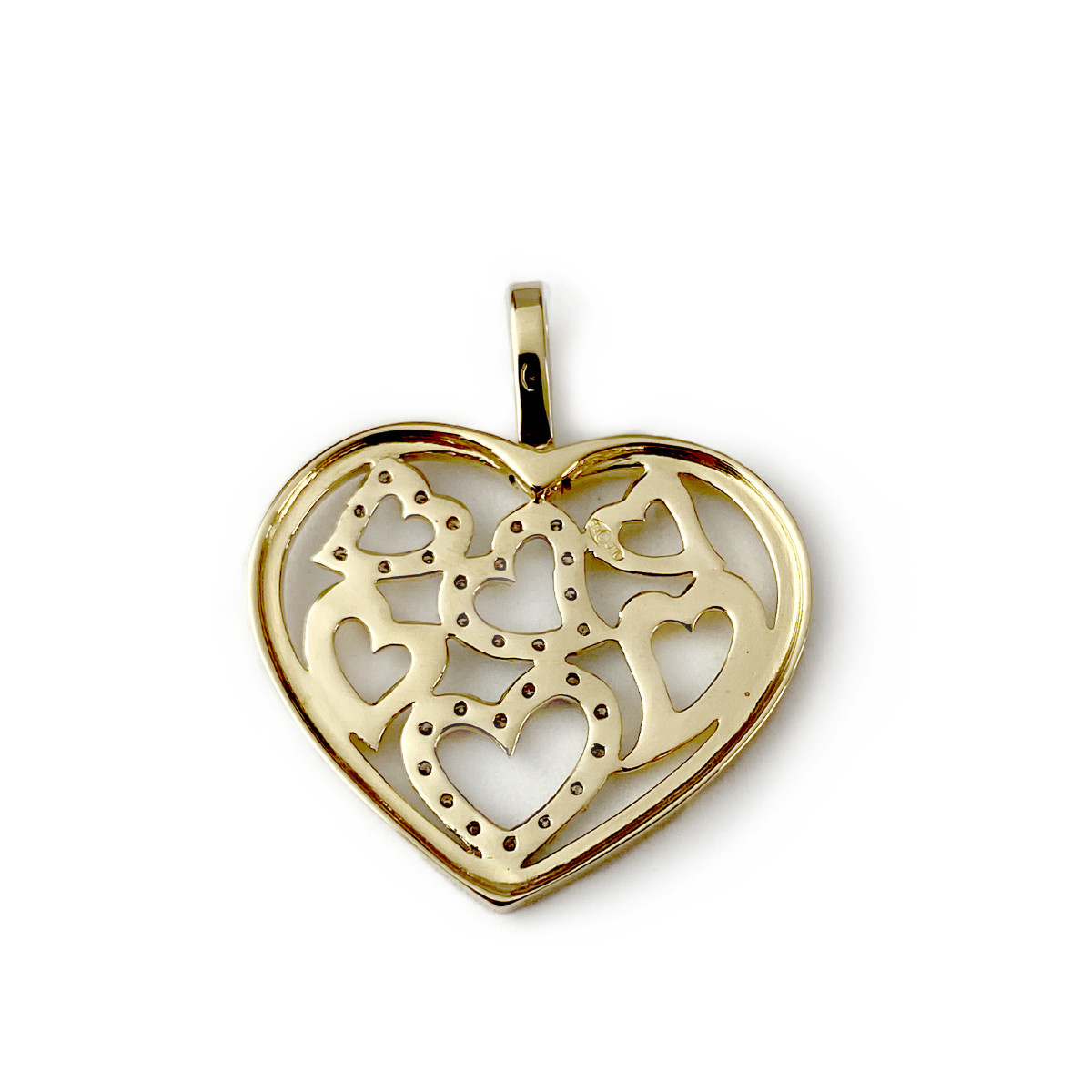 Pendentif d'occasion or 750 jaune et rhodié diamants
