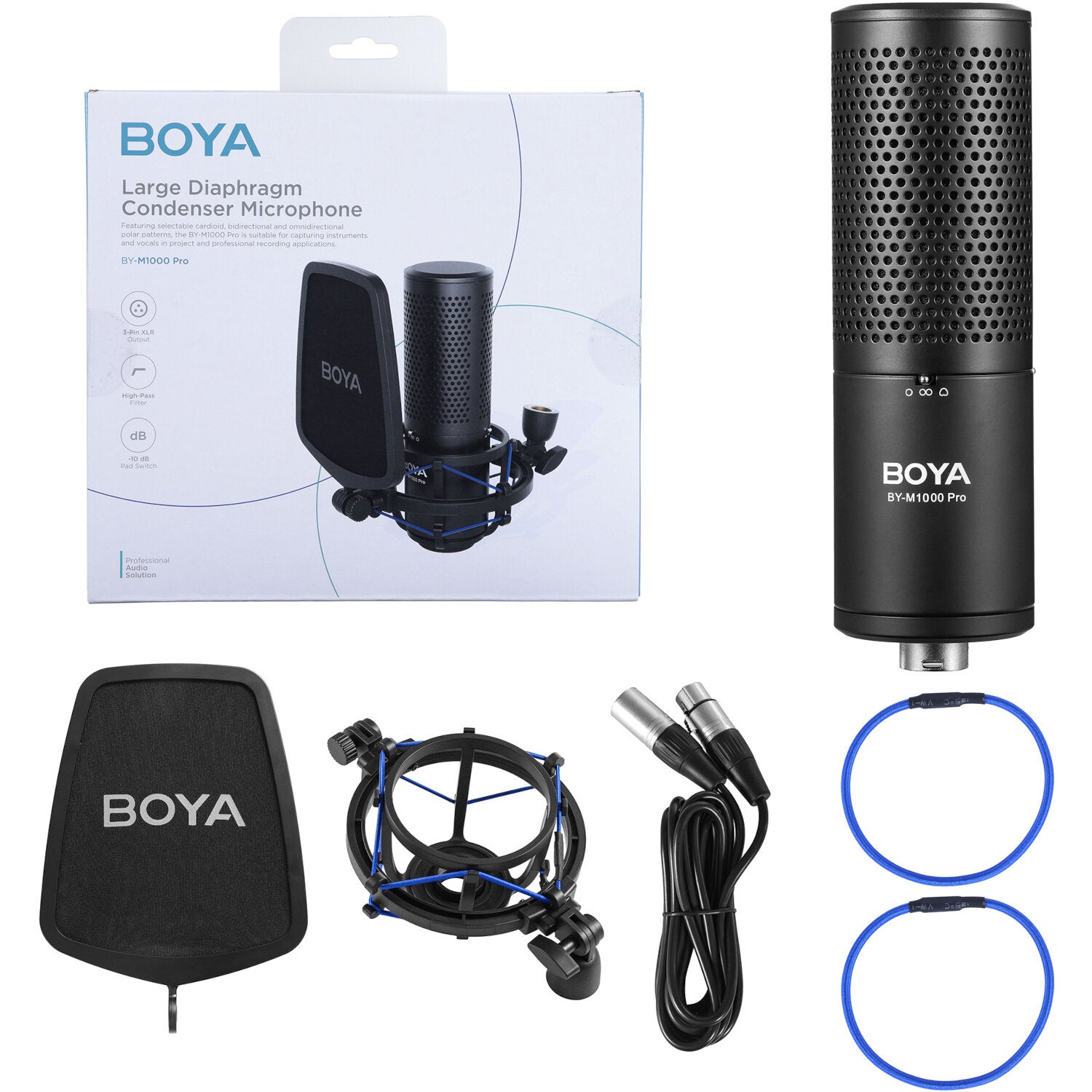 Boya BY-M1000 Pro grootmembraan condensatormicrofoon