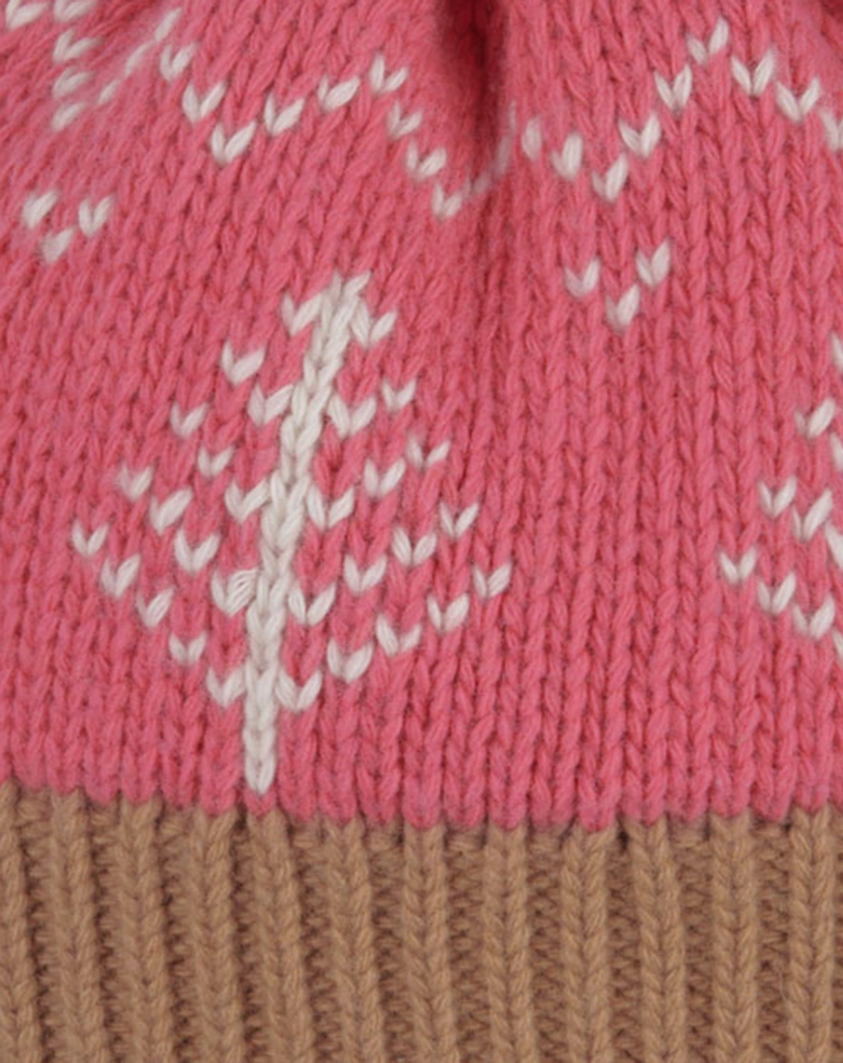 Strick-Bommel-Mütze PEIKKO in terra cotta/almond