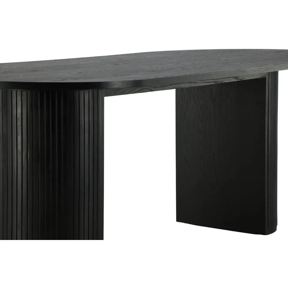 Eettafel Ovaal Zwart 200cm - Fineer - Scandinavisch