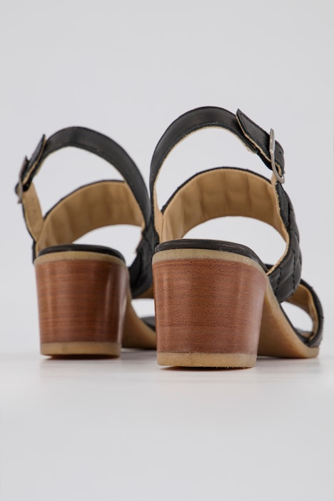 Leder-Sandaletten, Lederfutter, Weite H