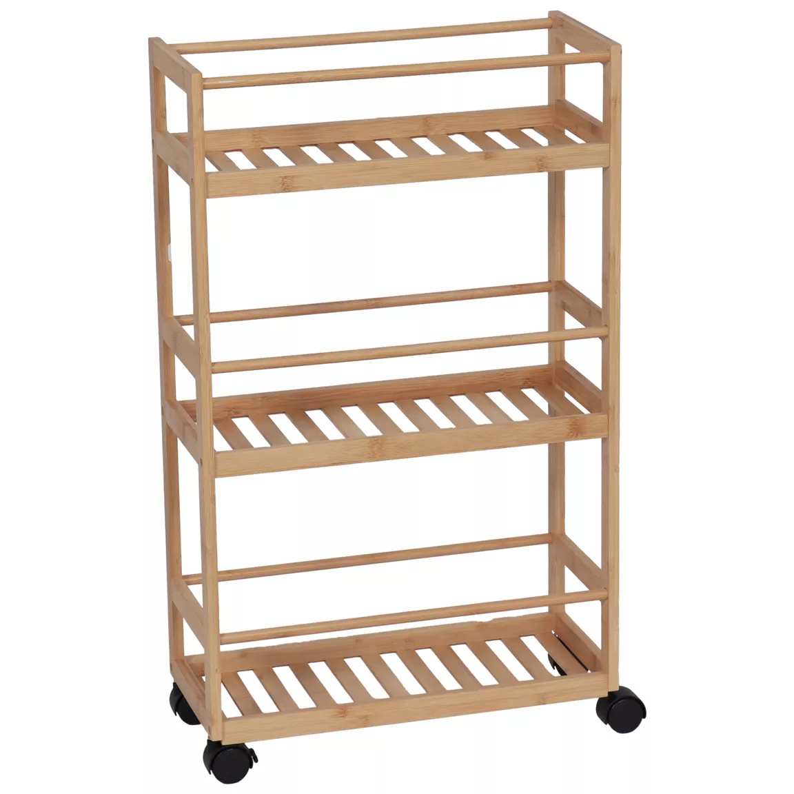 Desserte à roulettes 3 niveaux bambou (H75 cm) Harmonie Naturel