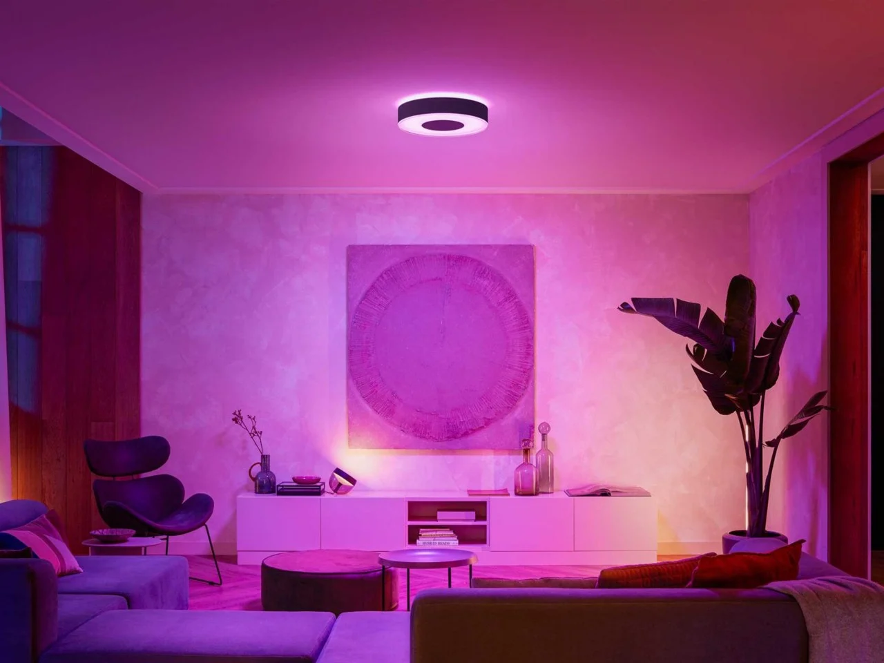 Philips Hue Infuse Medium Loftlampe 38cm - Dynamisk Hvidt og Farvet Lys