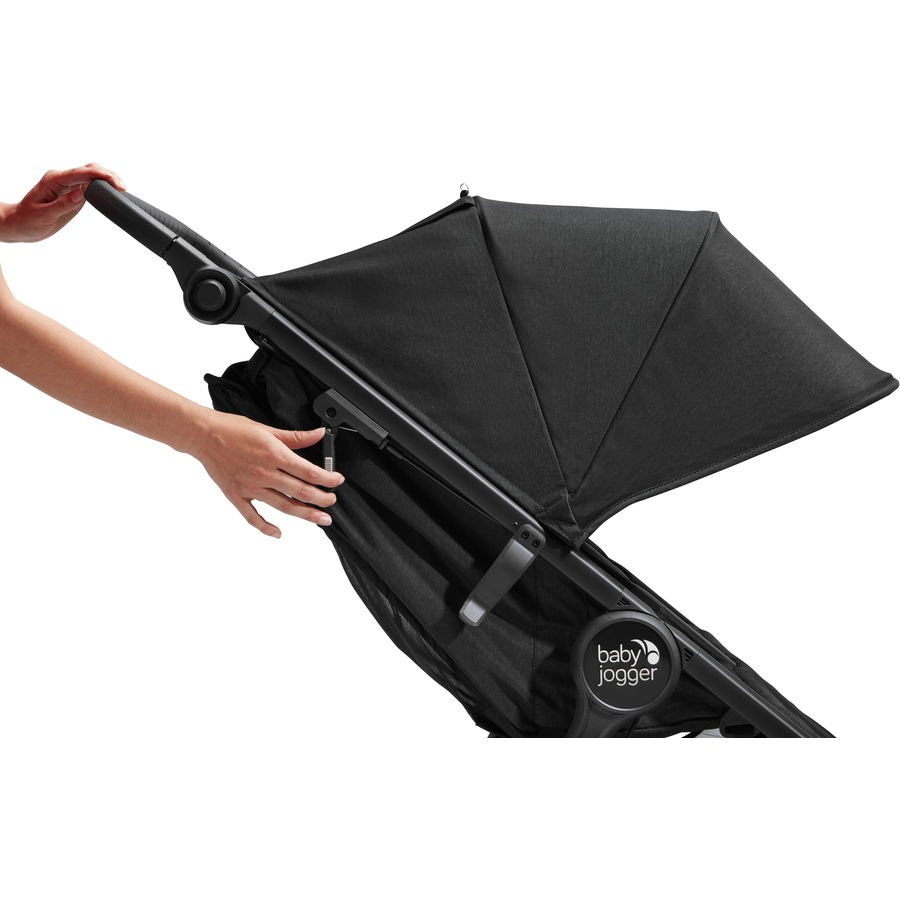 baby jogger Geschwisterwagen City Mini GT2 Double Jet schwarz inklusive Babywanne Mini GT2 Double, 1 x Sicherheitsbügel und Wetterschutz