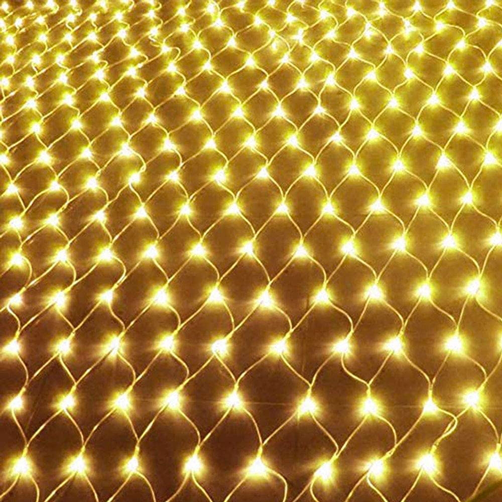 (6x4m) 880 LED's Deko Lichterkette Netz Vorhang Outdoor Beleuchtung IP65 - Warmweiss