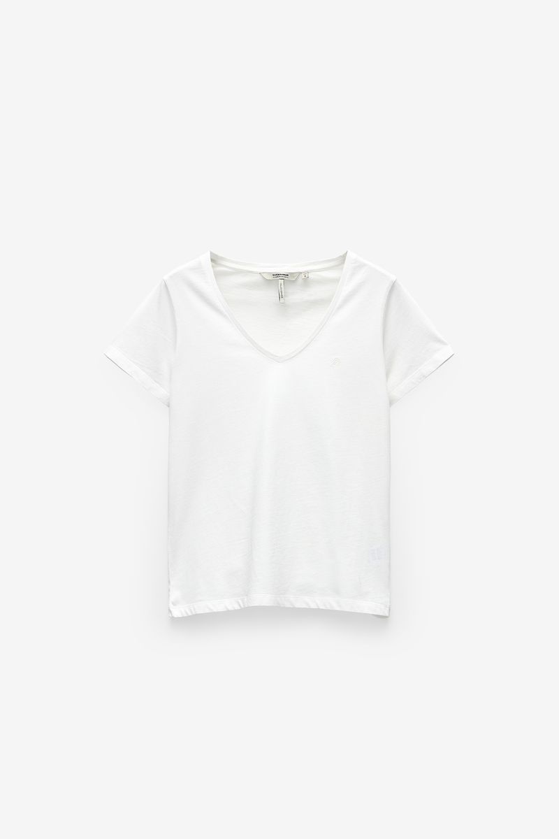 T-SHIRT BÁSICA DECOTE EM V