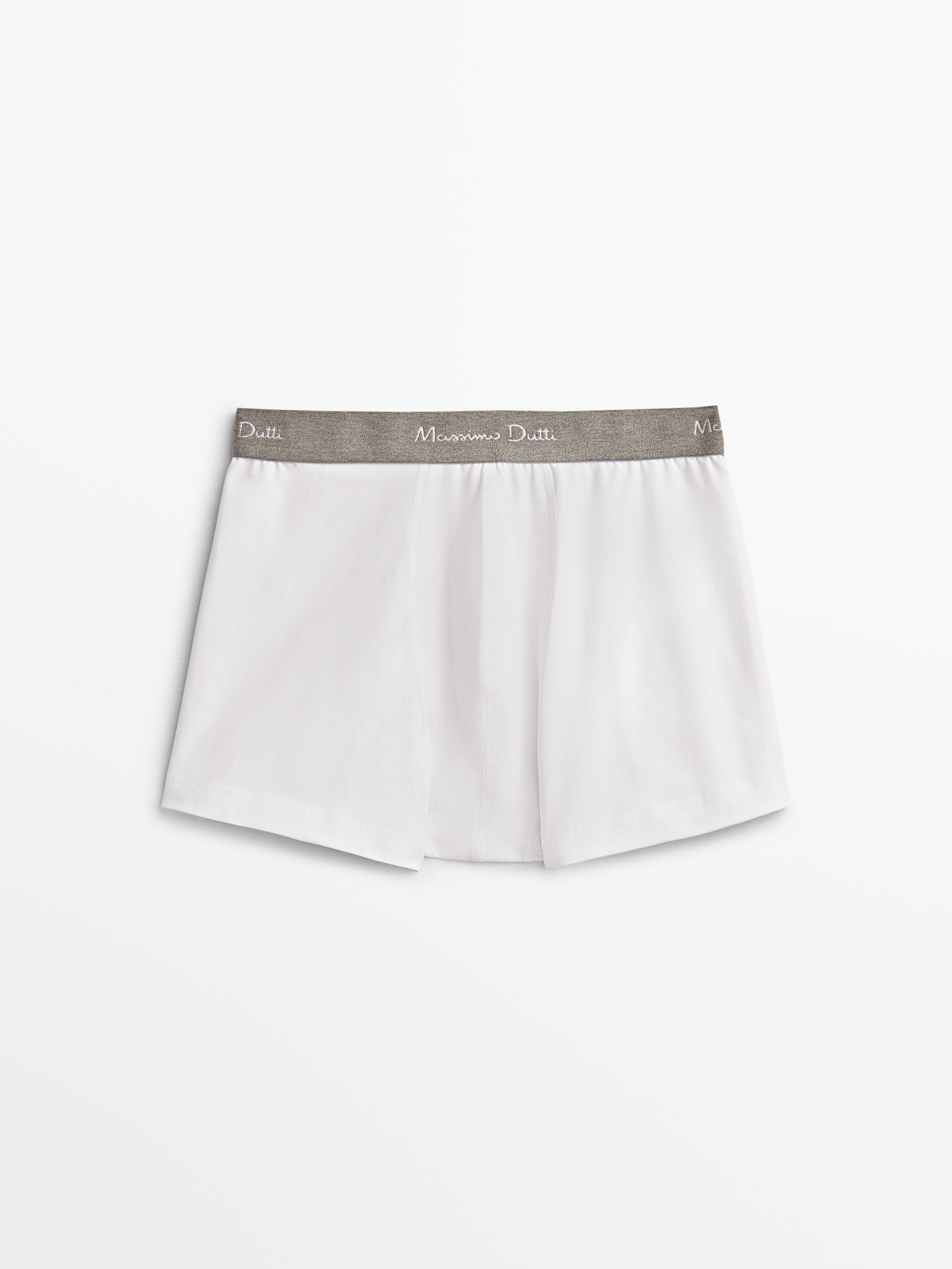 Cueca boxer com cinto cinza - BRANCA
