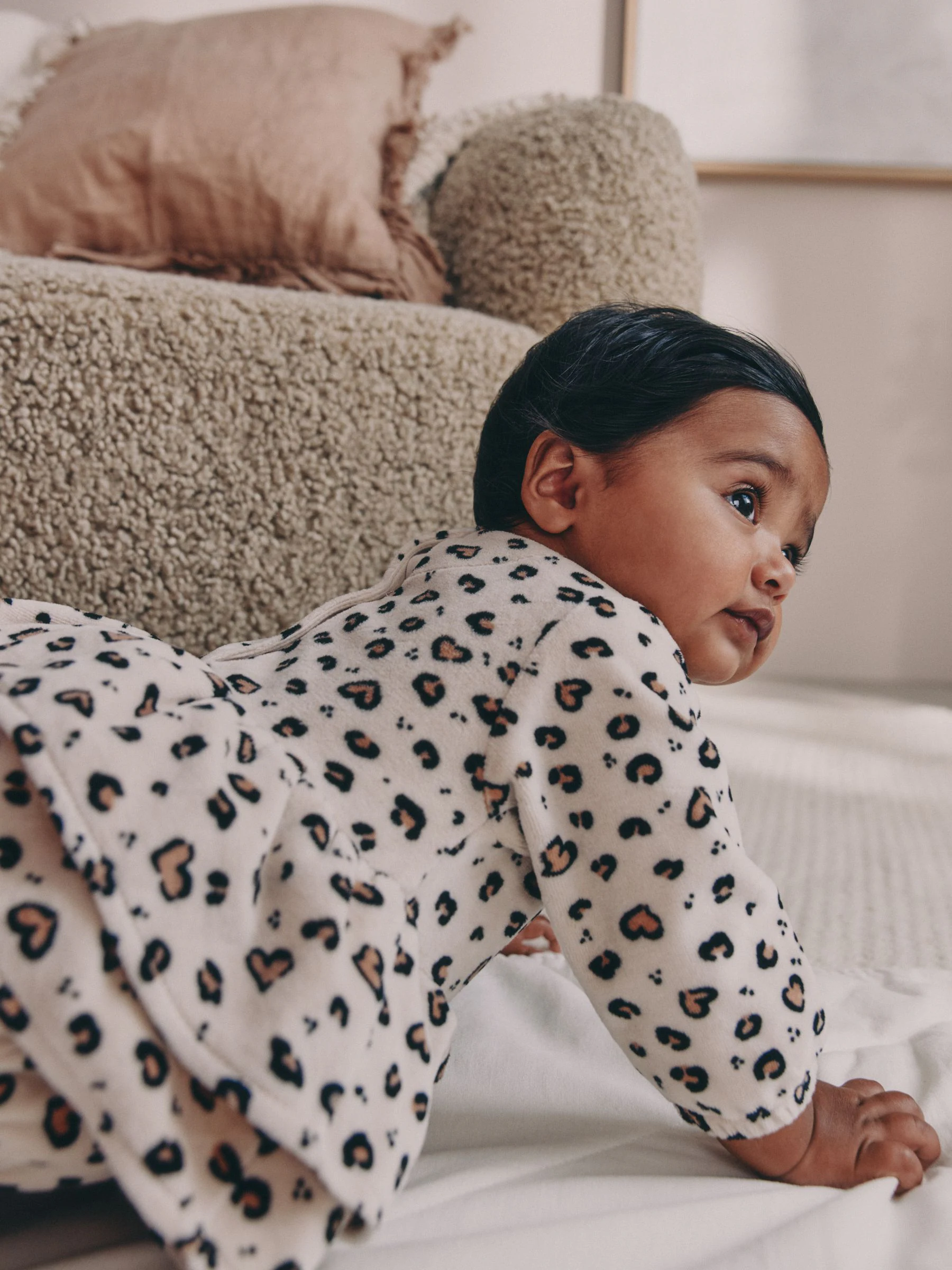 Naturel met dierenprint - Babyrompers met bloemenprint Set 2 -delig met maillot (0mnd -3jr)