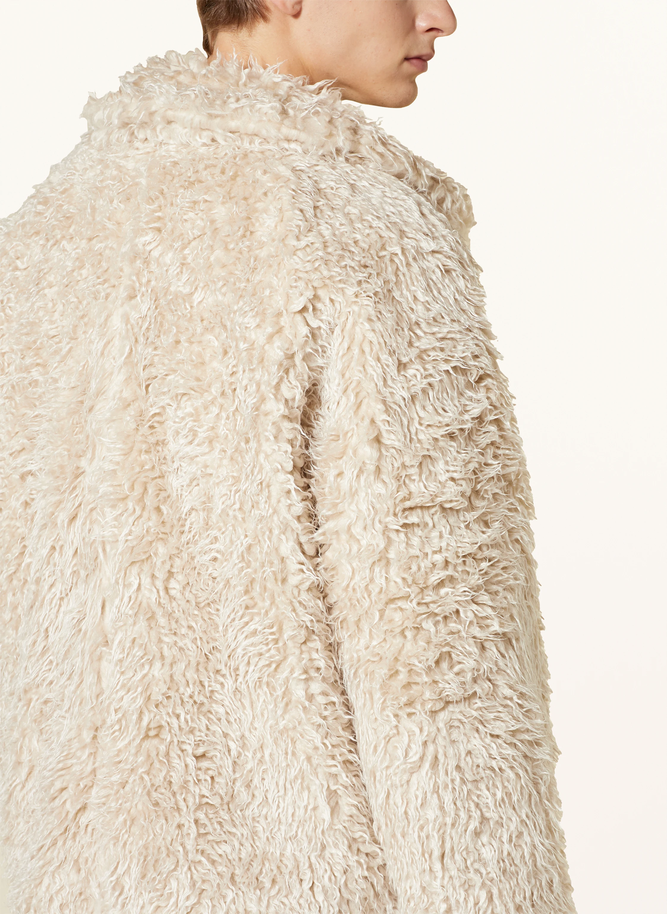 MARNI Teddyfell-Jacke mit abnehmbarer Kapuze