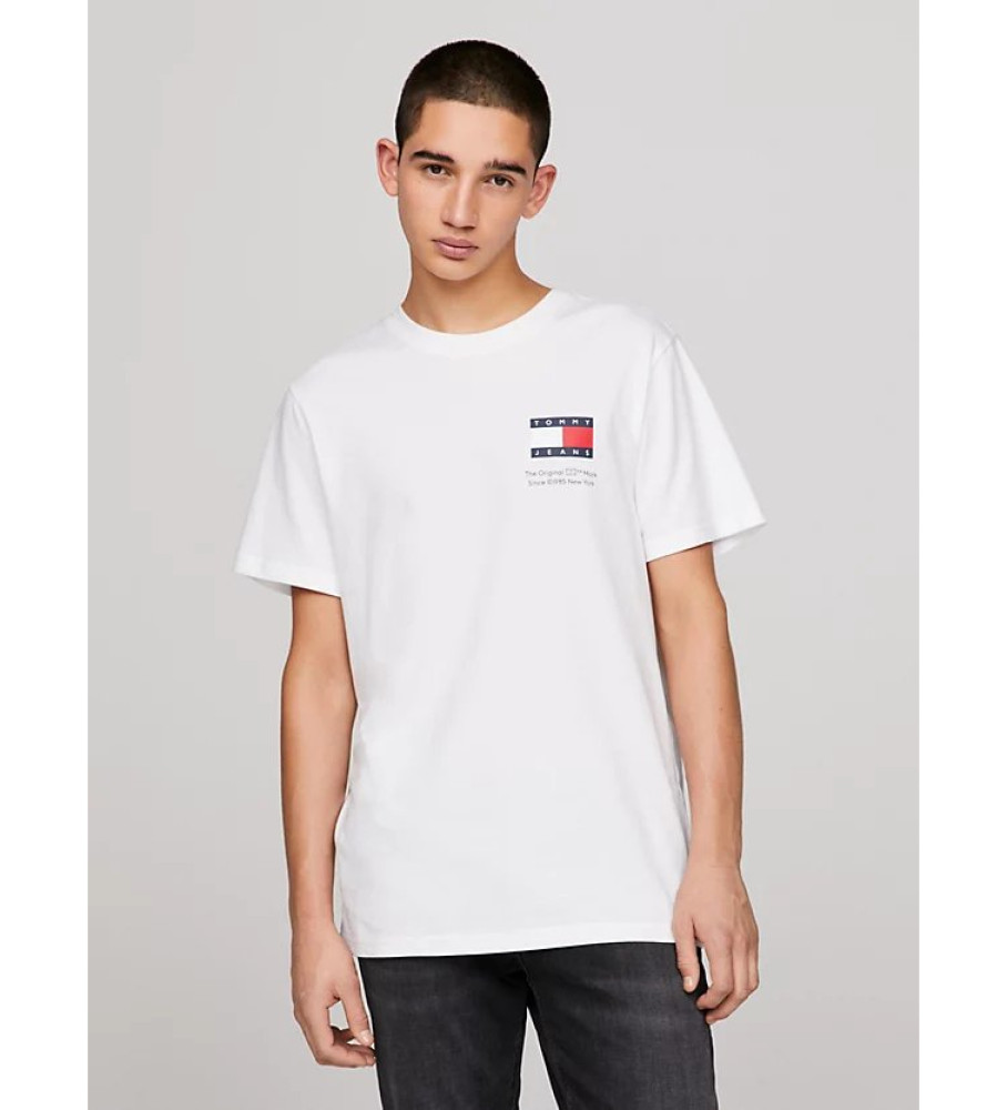 Camiseta Tommy Jeans Essential Slim Cut com logo branco
