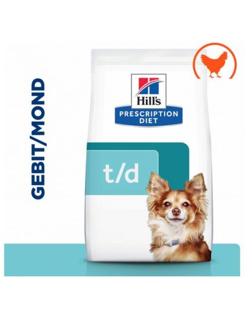 Hill's Prescription Diet T\/D Mini Dental Care  Zak - Hondenvoer - Kip 3 kg