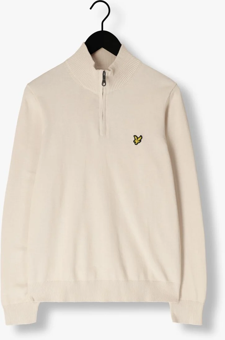 LYLE & SCOTT beige lyle & scott trui quarter zip jumper