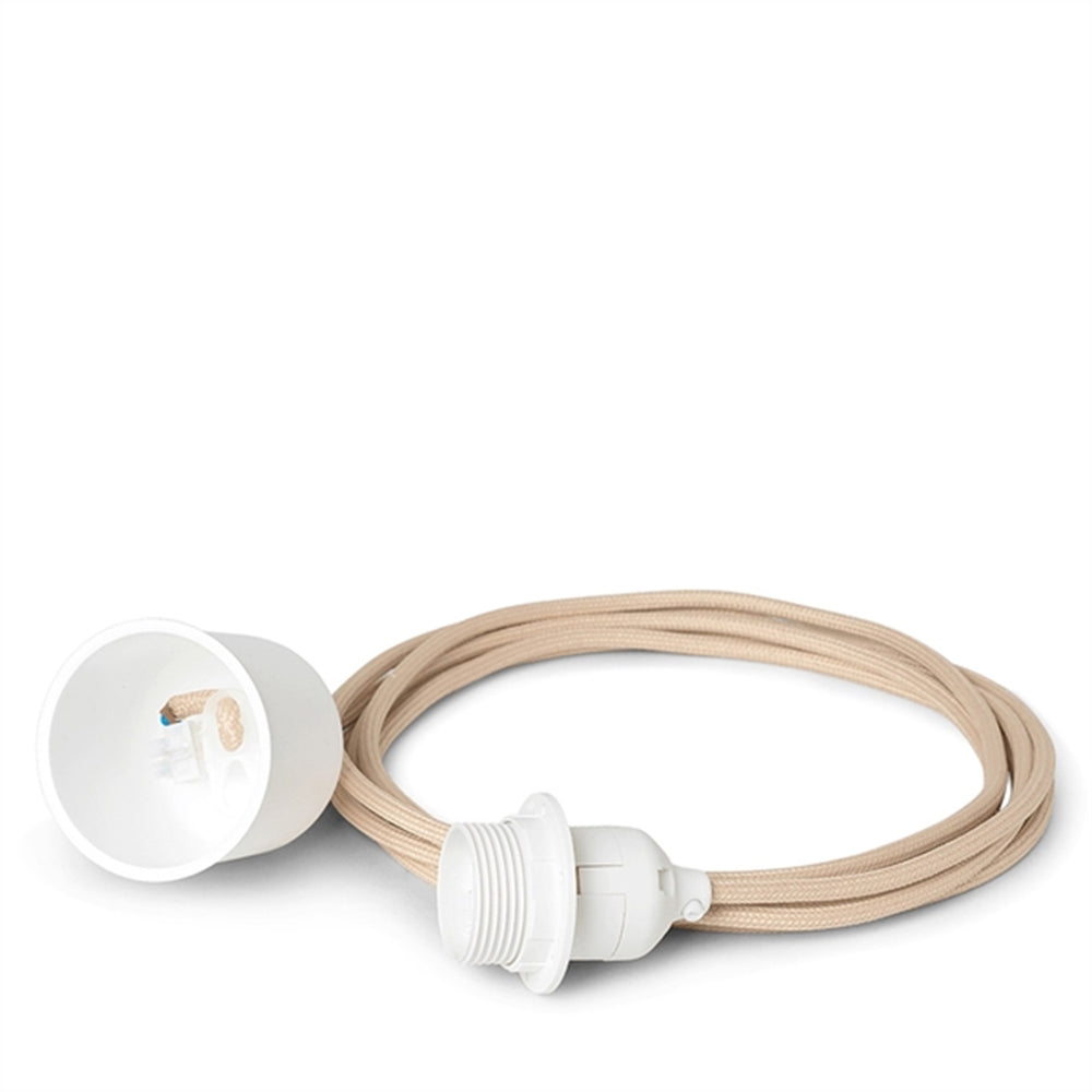 Fabric Lampeledning til væglampe 2,65 m. Sand - Ferm Living