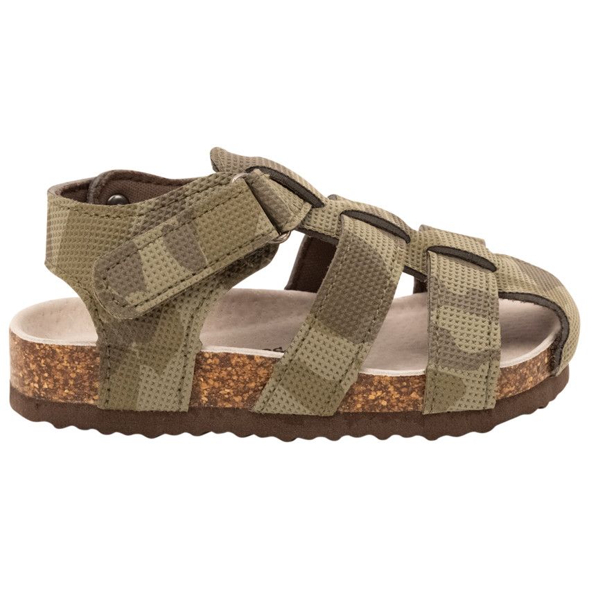 Sandales velcro imprimé camouflage pour bébé garçon - Vert