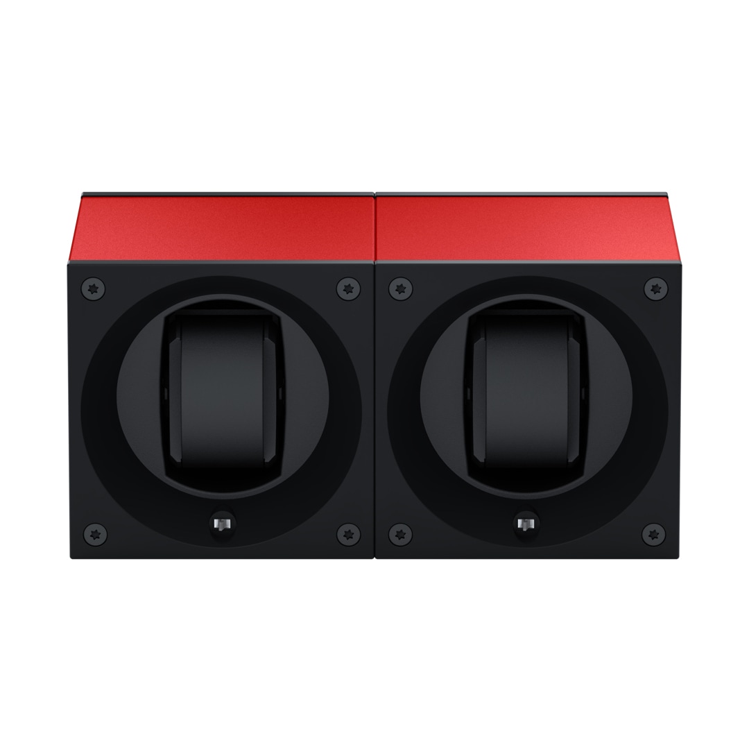 SwissKubik Masterbox Aluminium Rot - 2 Uhren