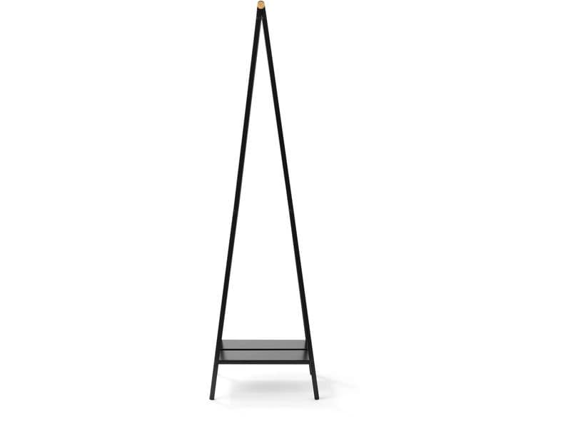 Brabantia Garderobenständer Compact Schwarz Kleiderständer mit stabiler Bambusstange