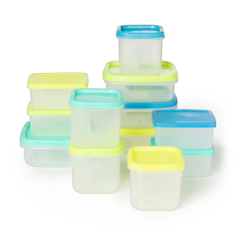 Vershoudbakjes van plastic - 100 ml - set van 4