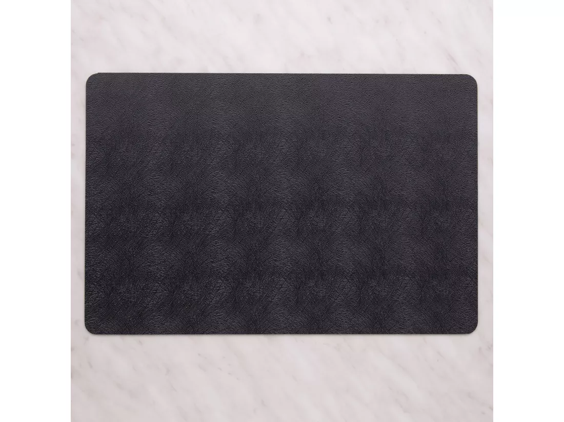 Set de Table Décoratif Bowena en PVC Noir Moyen 45 x 30