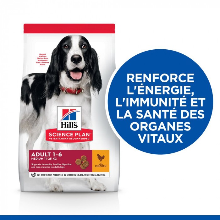 HILL'S Science Plan Medium Adulte au Poulet - Croquettes pour chien