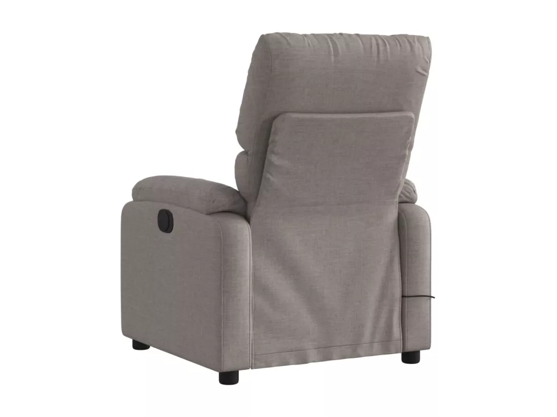Fauteuil de massage inclinable Taupe Tissu