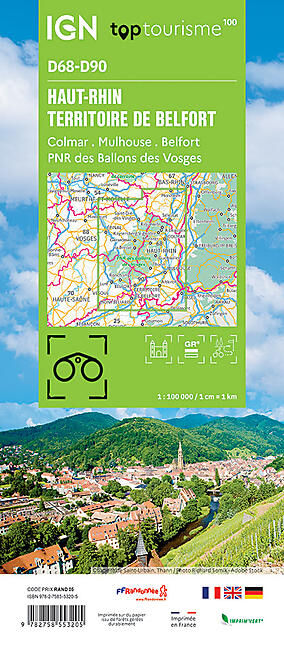 IGN - HAUT-RHIN BELFORT D68 D90 TOP TOURISME 100 IGN