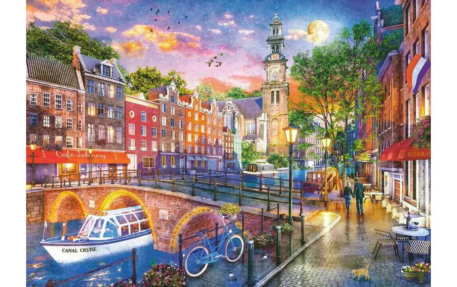 Puzzle Sonnenuntergang Amsterdam 1000 TeileKlassisches Puzzlespiel mit Premium-Qualität
