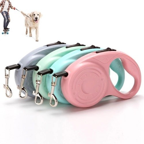Guia extensível azul para cães