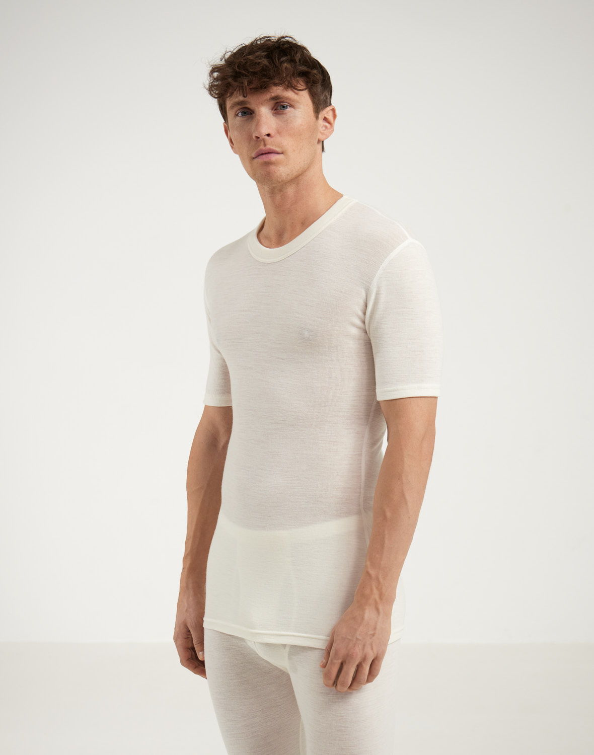 T-shirt van merinowol voor heren