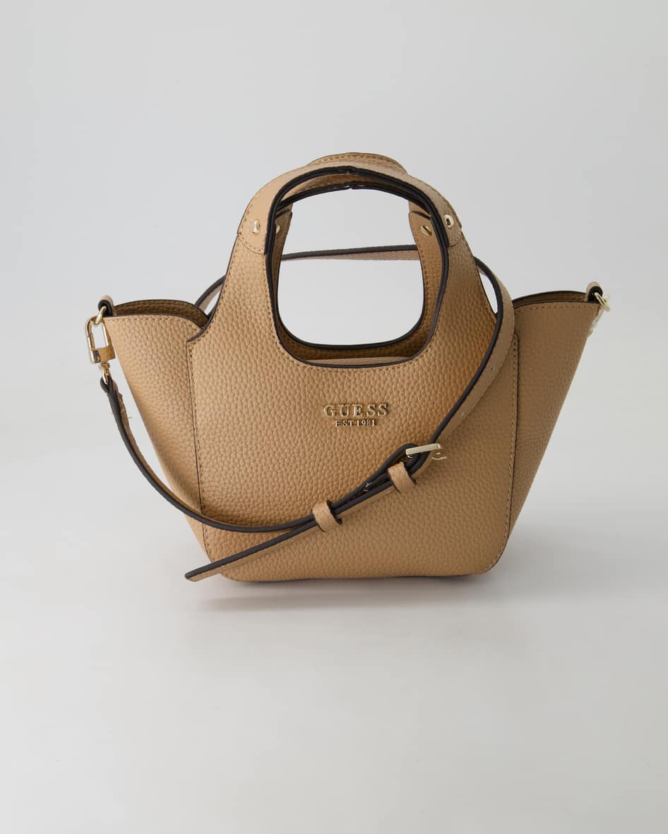 Guess Helina Mini Tote Handtasche in Beige