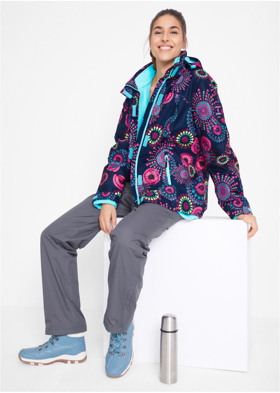 Veste fonctionnelle 3 en 1 à capuche, imperméable