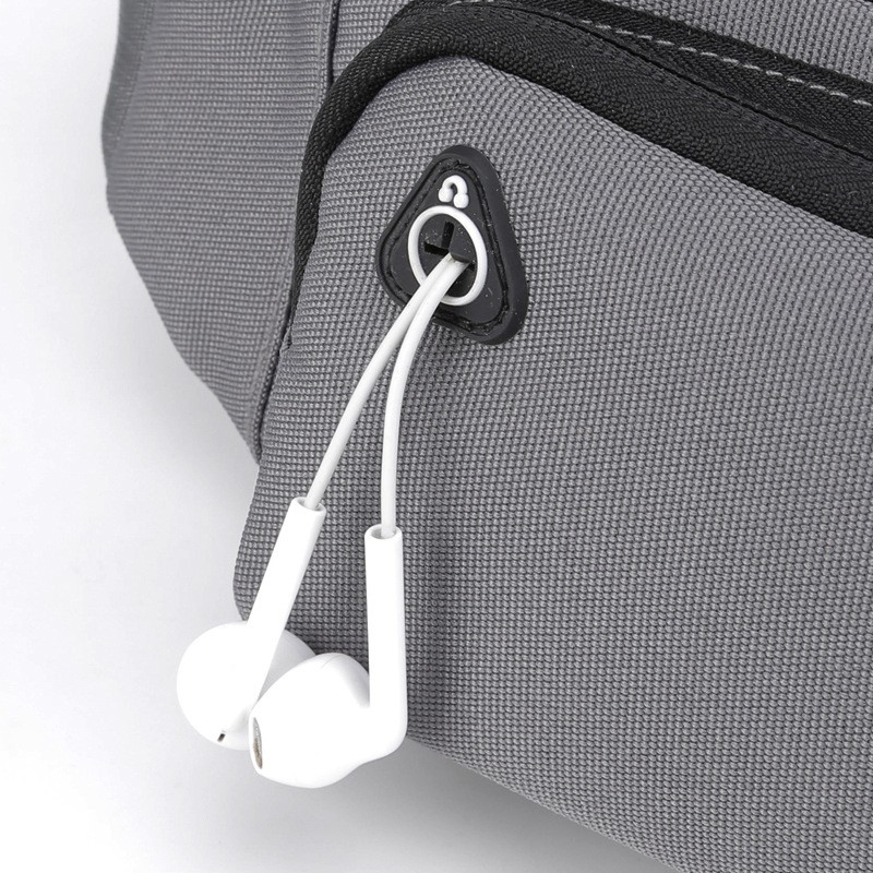 (29x18.5x10cm) Unisex Outdoor Schultertasche Wasserabweisende Crossbody Bag Bauchtasche - Schwarz