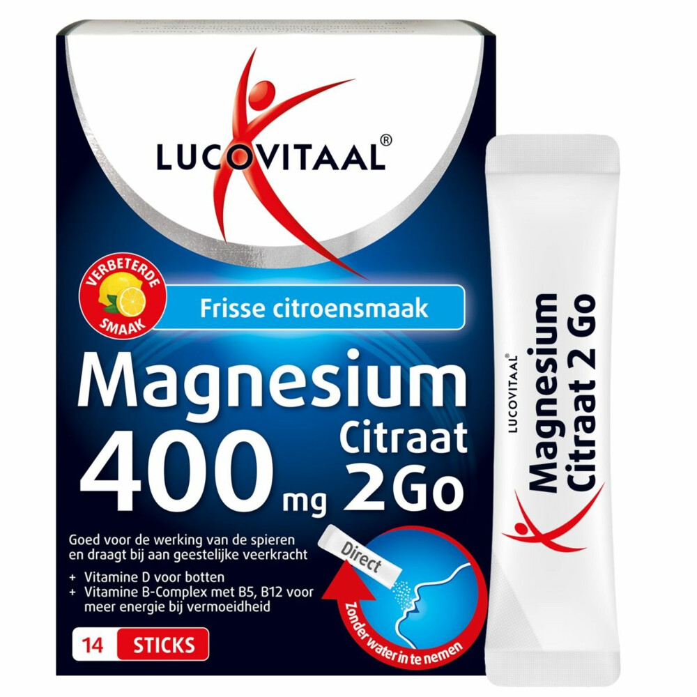 2x Lucovitaal Magnesium 400mg 2Go14 sachets