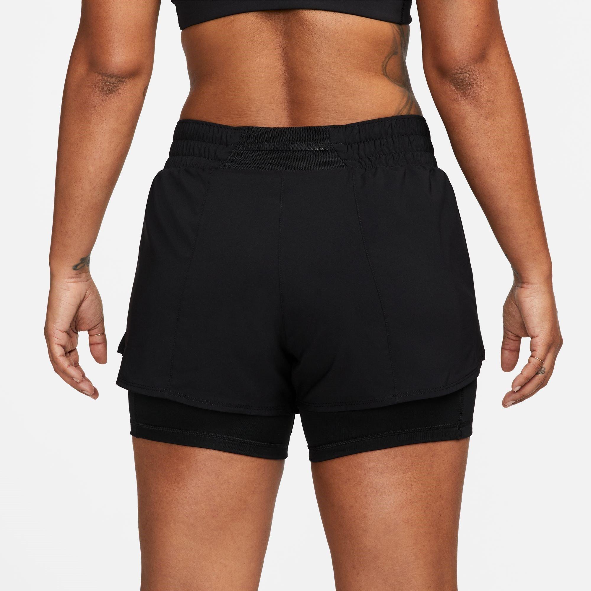 Nike One Womens Dri FIT Mid Rise 3 2 in 1 Shorts